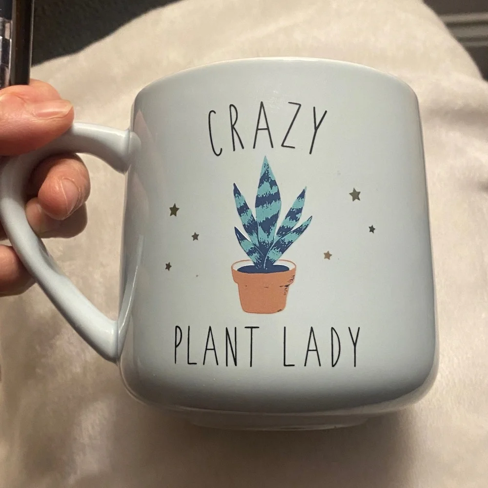 2 for $10 or 3 for $12- Indigo Crazy Plant Lady Mug - Light Blue - Picture 1 of 2